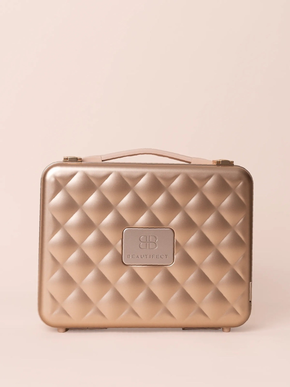 Rose Gold Quilted Vanity Case